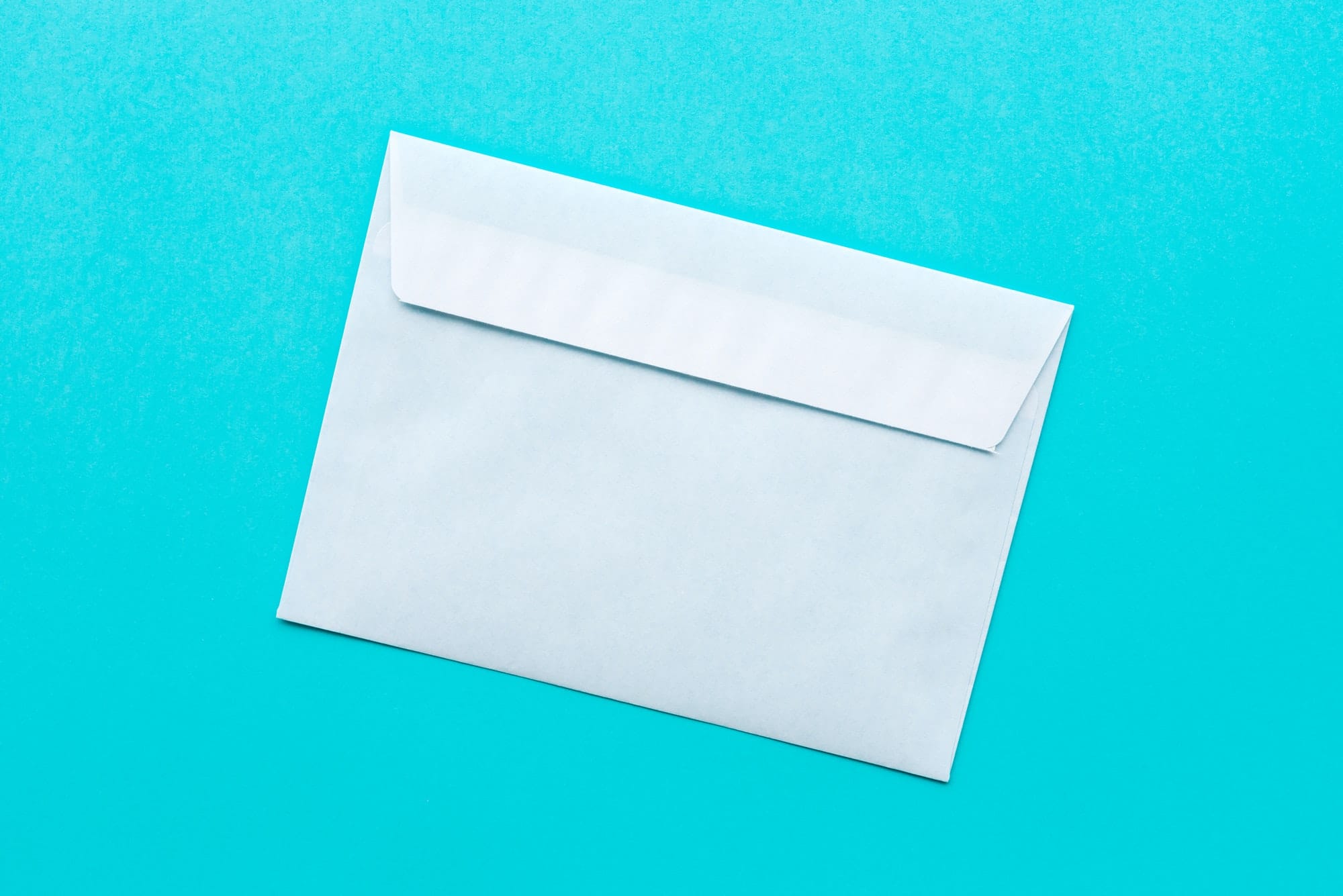 White mail envelope mock up