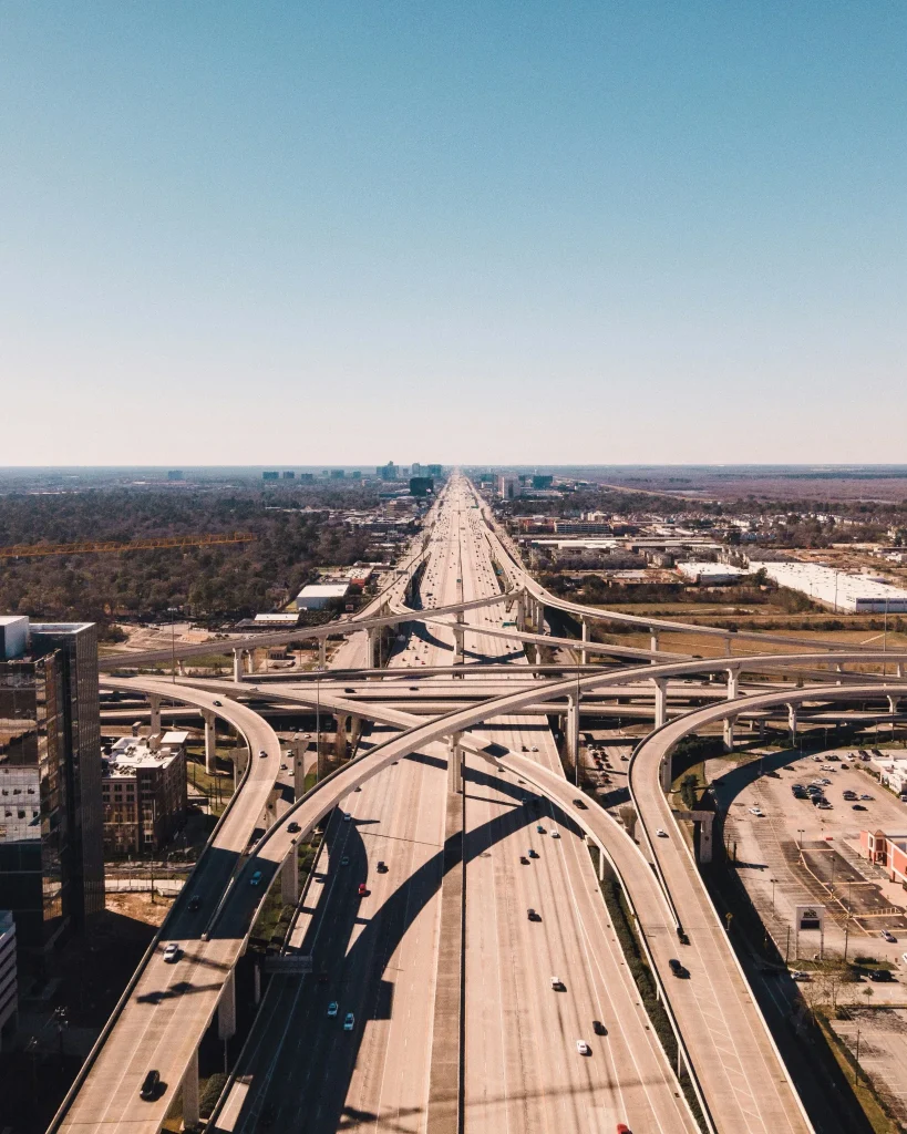 Large Houston freeway interchange
