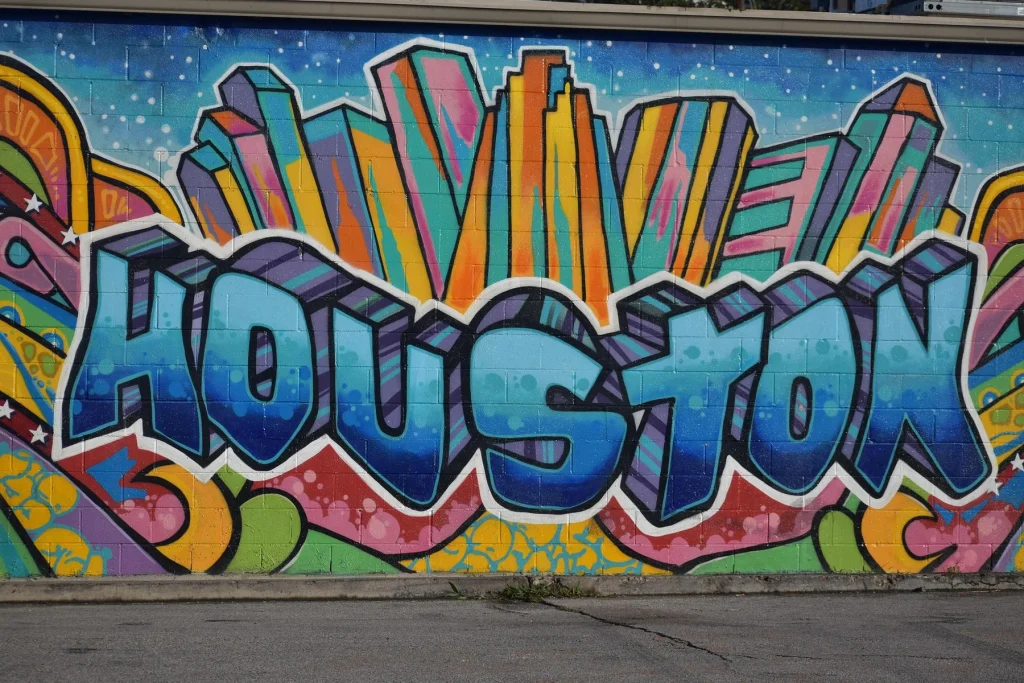 Colorful Houston mural